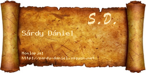 Sárdy Dániel névjegykártya